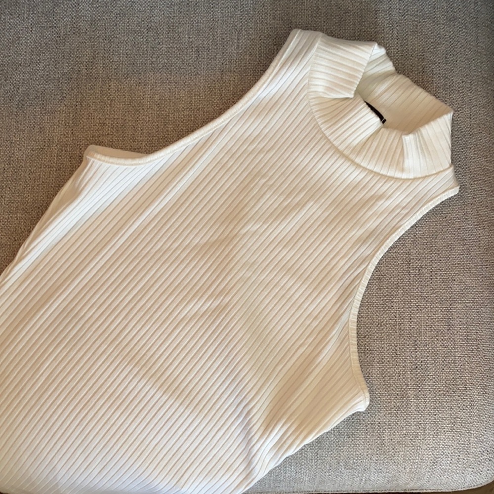White high neck Bodysuit